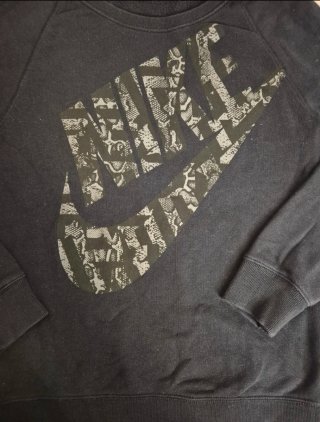 Sudadera Nike Logo Camuflaje Negra Talla XS