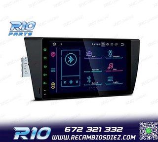 RADIO GPS ANDROID 14 BMW E90 E91 E92 E93 PANTALLA 9" TACTIL