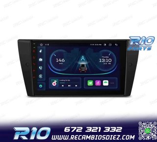 RADIO GPS ANDROID 14 BMW E90 E91 E92 E93 PANTALLA 9" TACTIL
