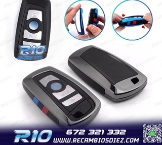 FUNDA CARCASA LLAVE BMW CUADRADA GRIS