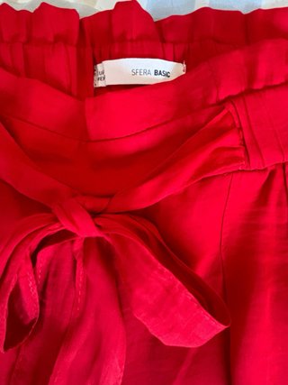 Pantalón ancho verano rojo