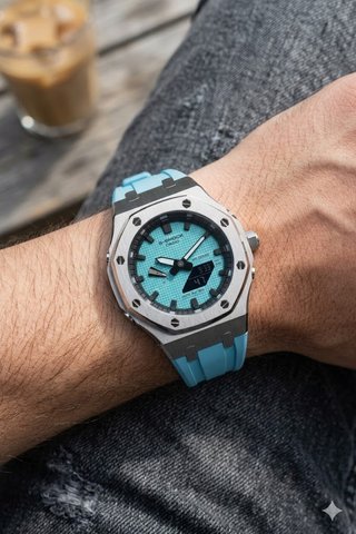 Reloj G-Shock Acero Esfera Azul Hielo