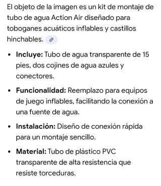 Kit montaje tubo agua Action Air