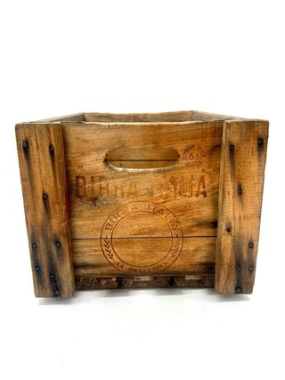 Cassetta Birra Italia vintage legno industriale