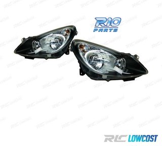 FAROS PARA OPEL CORSA D 06- FONDO NEGRO