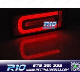 PILOTOS MERCEDES W463 07-17 FULL LED ROJO CLARO
