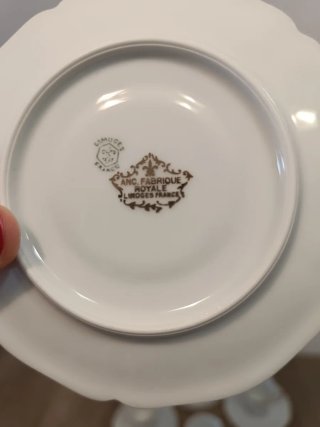 Royal Limoges 4 tazas de café de porcelana
