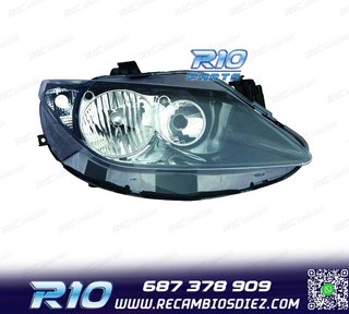 FARO DCH PARA SEAT IBIZA VI 09-12 FONDO NEGRO