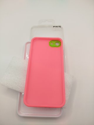 Funda Silicona iPhone 7/8 Roja y Rosa