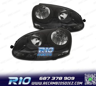 FAROS PARA VOLKSWAGEN VW GOLF V 03-08 FONDO NEGRO