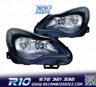 FAROS PARA OPEL CORSA D 11-14 FONDO NEGRO