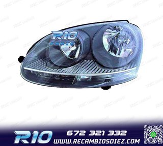 FARO IZQ VOLKSWAGEN VW GOLF V 03-08 FONDO GRIS