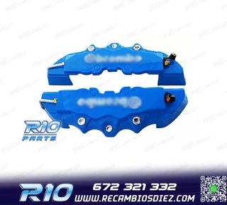 CUBRE PINZAS DE 4 PISTONES LOOK BREMBO AZULES