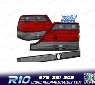 PILOTOS MERCEDES CLASE S W140 94-98 ROJO AHUMADO