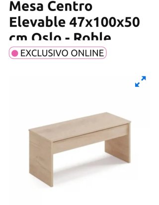 Mesa elevable de madera y plástico