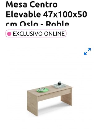 Mesa elevable de madera y plástico