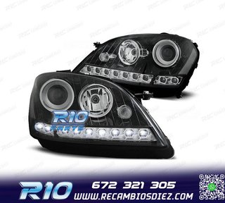 FAROS MERCEDES CLASE ML W164 05-08 LUZ DIURNA FONDO NEGRO