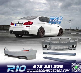 KIT CARROCERIA BMW F10 13-17 CON PDC Y LAVAFAROS LOOK M5