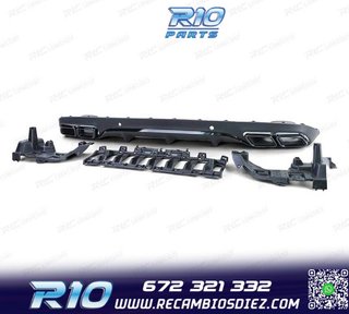 DIFUSOR MERCEDES CLASE C C205 COUPÉ 15-18 LOOK AMG PDC NEGR