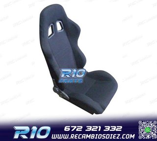 KIT ASIENTO DEPORTIVO SEMI BAQUET MONTECARLO TELA NEGRO