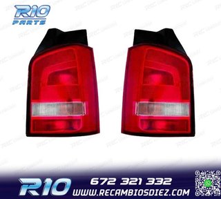 PILOTOS VOLKSWAGEN VW TRANSPORTER T5 1P 10-15 BLANCO ROJO