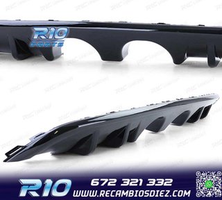 DIFUSOR VOLKSWAGEN VW GOLF 6 08-12 NEGRO BRILLO DOBLE SALIDA