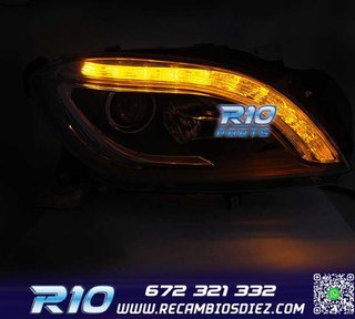 FAROS MERCEDES CLASE M W166 11-15 LED DINÁMICO NEGRO