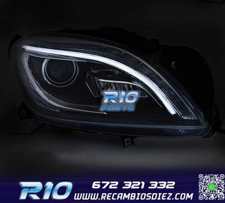 FAROS MERCEDES CLASE M W166 11-15 LED DINÁMICO NEGRO