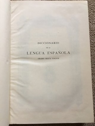 Diccionario de la Lengua Castellana 1939