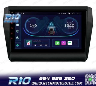 RADIO GPS ANDROID 12 9" PARA SUZUKI SWIFT 17-22