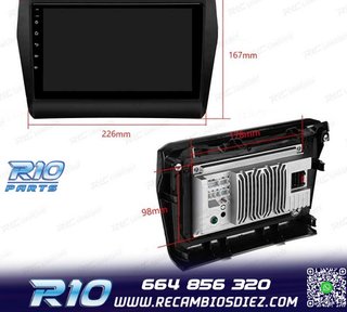 RADIO GPS ANDROID 12 9" PARA SUZUKI SWIFT 17-22