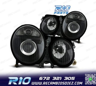 FAROS PARA MERCEDES CLASE E W210 99-02 FONDO NEGRO