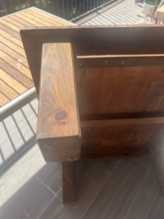 Mesa de centro de madera rústica; perfecto estado