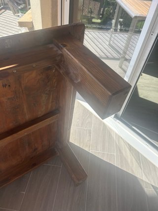 Mesa de centro de madera rústica; perfecto estado