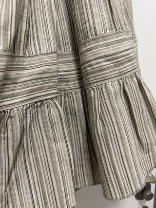 Falda ZARA Talla S-M Rayas Beige/Gris/Verde
