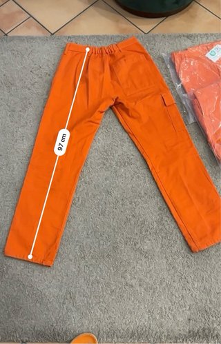 Set pantaloni da lavoro arancioni taglia 48