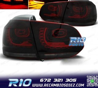 PILOTOS VOLKSWAGEN GOLF 6 08-12 LED ROJO AHUMADO