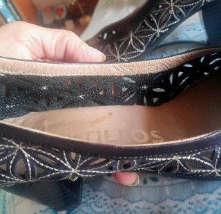 Zapatos Confort Pitillos Piel Azul/Purpura/Blanco
