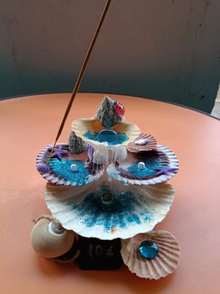 Figura decorativa de conchas marinas