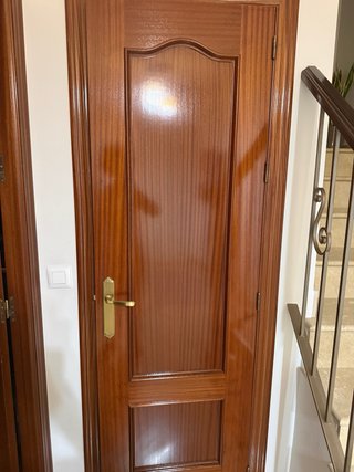 Puerta de interior madera con cristal