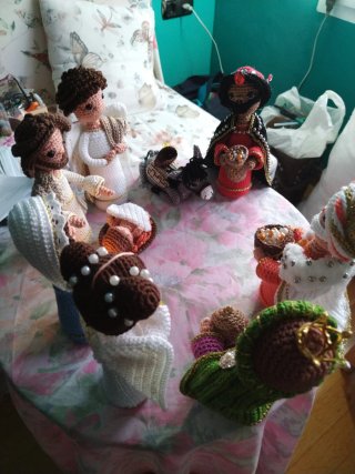 Portal de Belén Crochet Figuras
