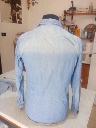Camicia uomo jeans con cappuccio