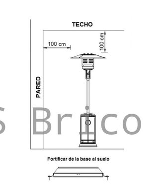 Estufa Exterior Butano Negra MT01554