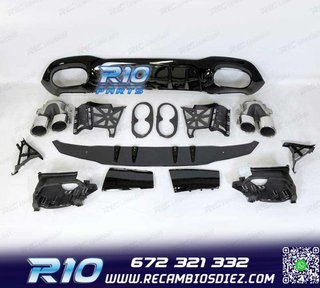 DIFUSOR MERCEDES CLASE A V177 AMG 18- SEDAN LOOK A45 + COLAS