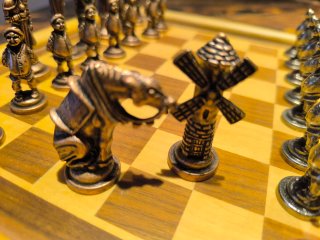 Scacchiera Don Chisciotte in metallo