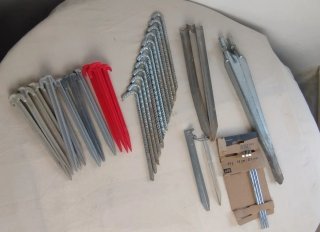 Lote de32  piquetas para tienda de campaña