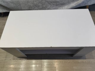 Mesa centro elevable blanca