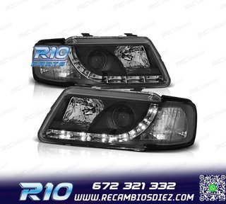 FAROS AUDI A3 8L 96-00 LUZ DIURNA FONDO NEGRO
