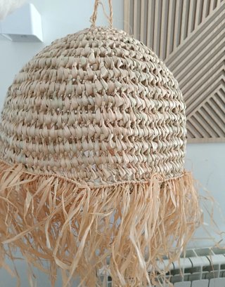 2 Lámparas Nature Jute/Madera Beige/Marrón