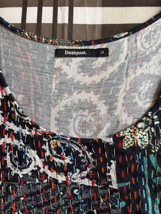Camiseta tirantes Desigual patchwork M